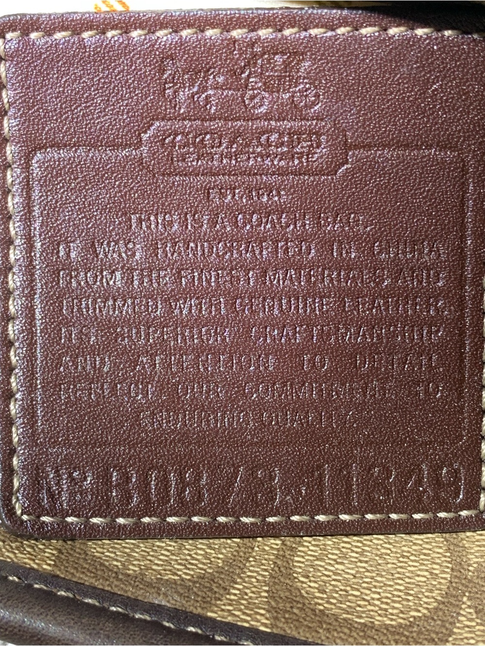 Coach Heritage Khaki Chestnut Coated Canvas Tote - Picture 14 of 14